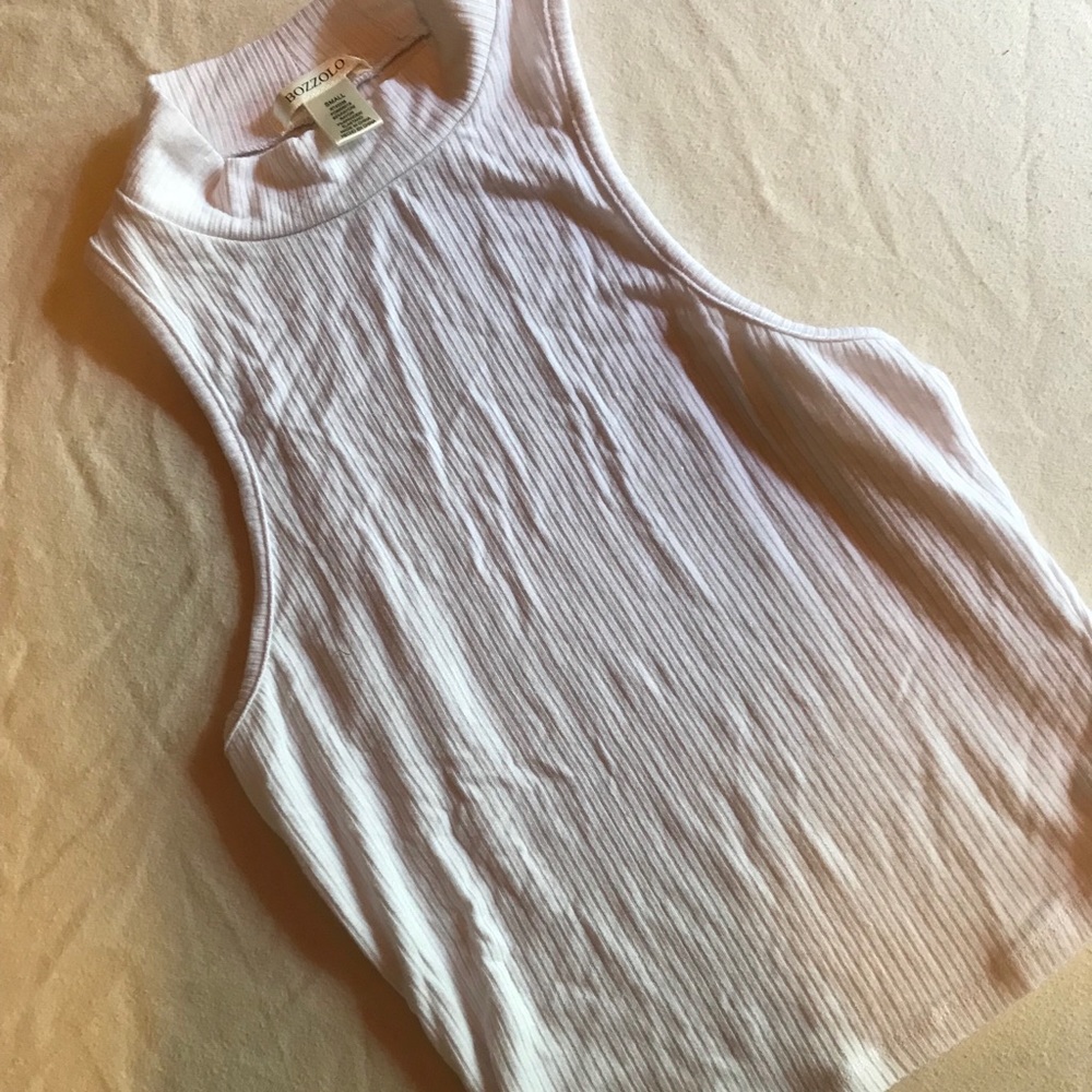 cropped white tank